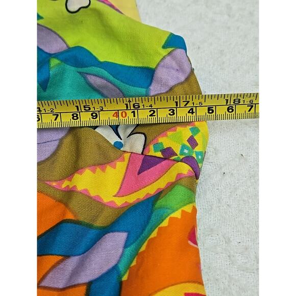 1960s Japanese Retro Mod Screen-Printed Shift Dress Bust 34 Small READ - Picture 4 of 16